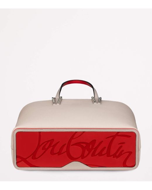 Christian Louboutin Natural Cabata Small Calf Leather Tote Bag