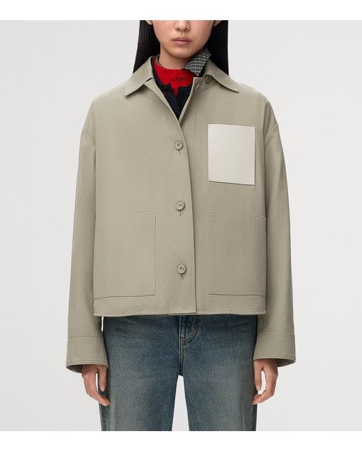 Loewe Green Cotton Workwear Jacket