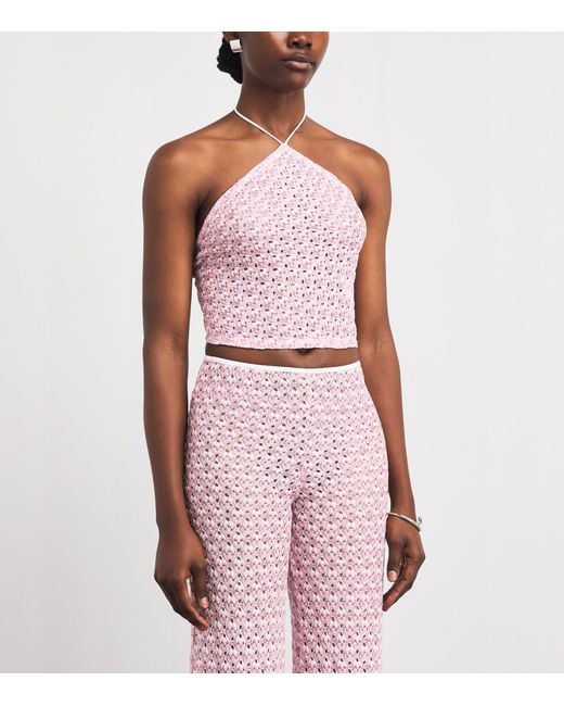 Missoni Pink Metallic Halterneck Top