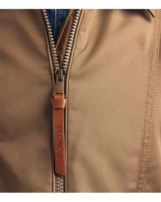 Moncler Brown Gabardine Hooded Adenium Jacket