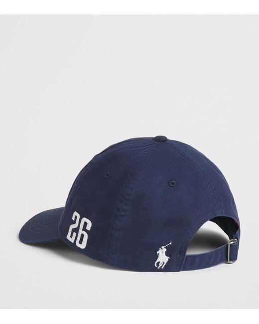Polo Ralph Lauren Blue Cotton Twill Usa Crest Baseball Cap for men