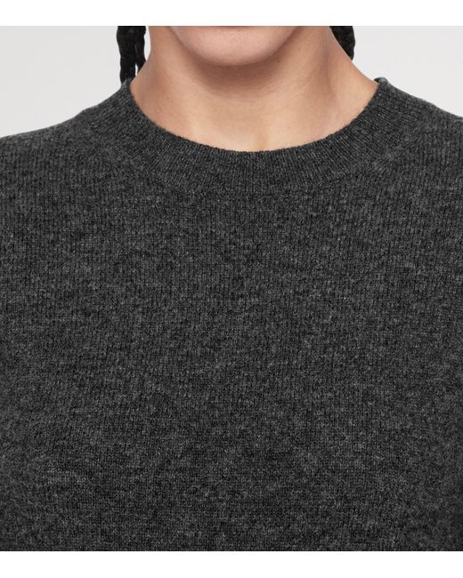 AllSaints Black Merino Wool Erith Maxi Dress