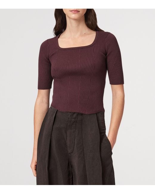AllSaints Purple Cruz Hally Top