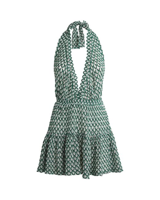 Missoni Green Metallic Jacquard Mini Dress