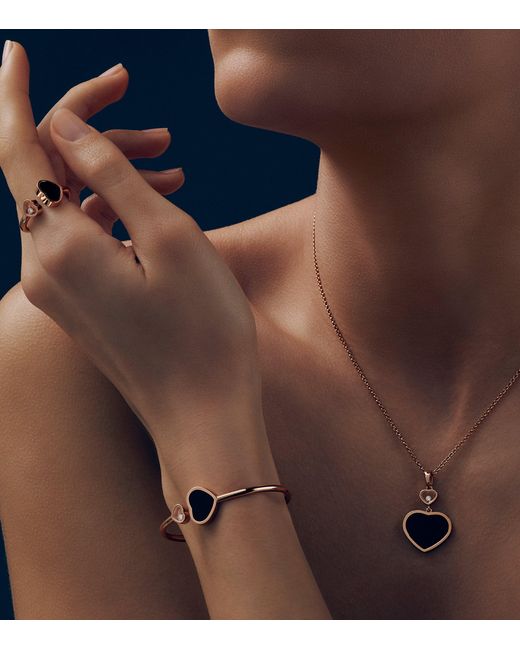 Chopard Brown And Diamond Happy Hearts Bangle