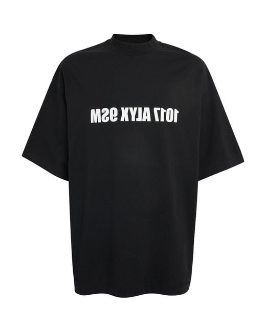 1017 ALYX 9SM Black Oversized Mirror Logo T-shirt for men