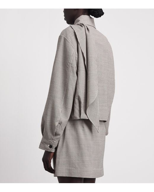 Rag & Bone Gray Wool Plaid Krista Bomber Jacket