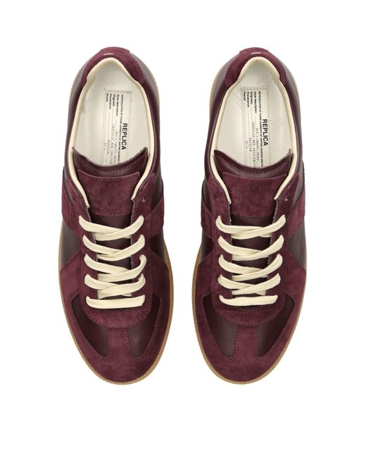 Maison Margiela Brown Leather Replica Sneakers for men