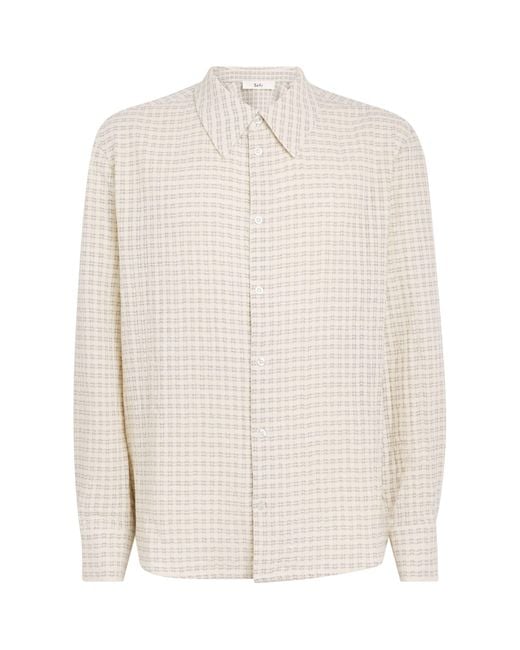 Séfr White Seersucker-Effect Wes Shirt for men