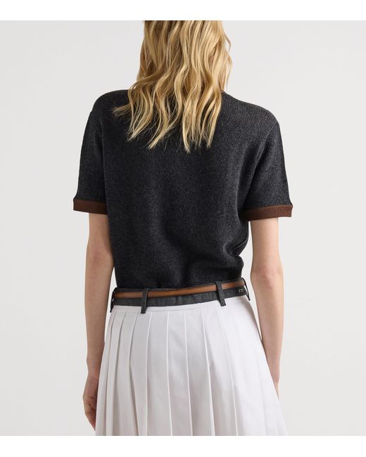 Prada Black Cashmere Crew Neck Sweater