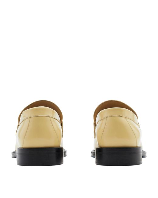 Burberry Natural Leather Barbed-wire Loafers for men