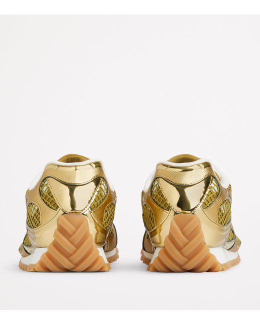 Bottega Veneta Yellow Low-Top Orbit Sneakers