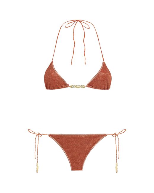 Oseree Brown Glazed Lumière Bikini