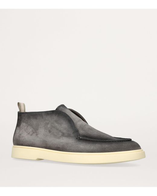 Officine Creative Brown Suede Bones Ankle Boots for men