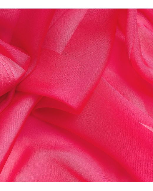 Helmut Lang Pink Silk Bubble-hem Mini Dress