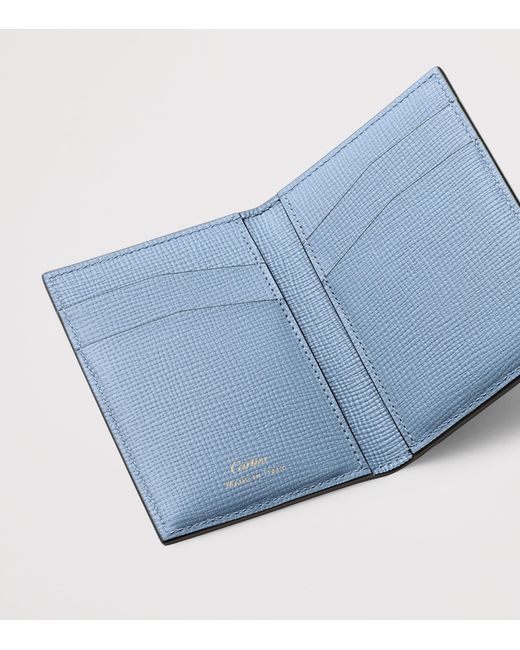 Cartier Blue Leather Losange Bifold Card Holder for men