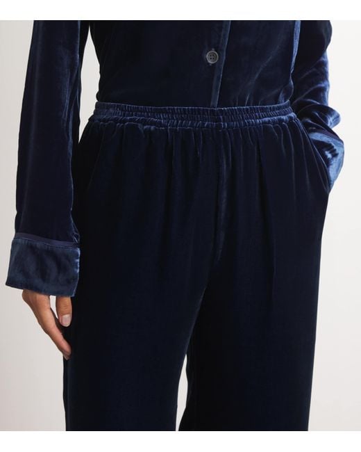 Asceno Blue Velvet Brescia Trousers