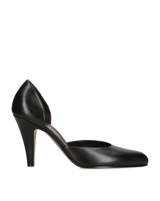 The Row Black Ornella Leather D'Orsay Pumps 90