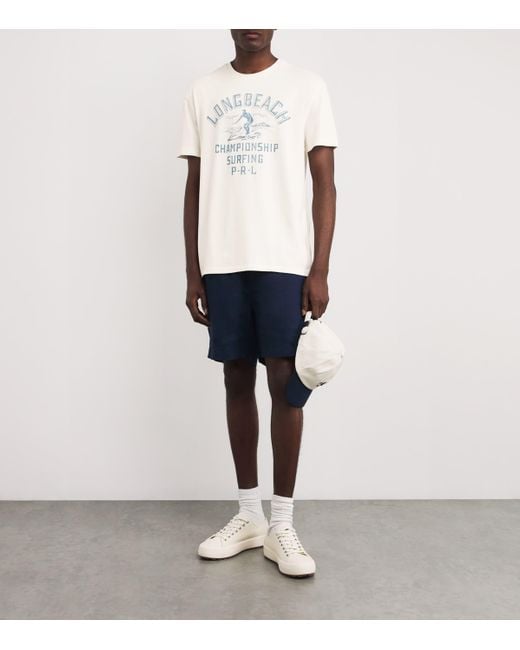 Polo Ralph Lauren White Cotton Long Beach T-Shirt for men