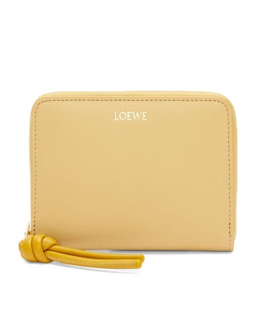 Loewe Natural Leather Knot Zip-around Wallet