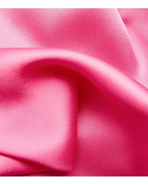 Stella McCartney Pink Satin Embellished Falabella Gown