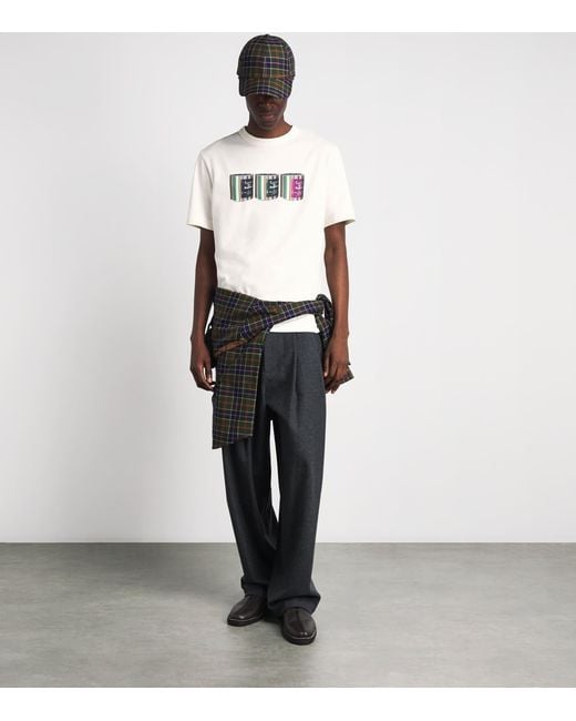 Barbour White X Paul Smith Cotton Tinned T-Shirt for men