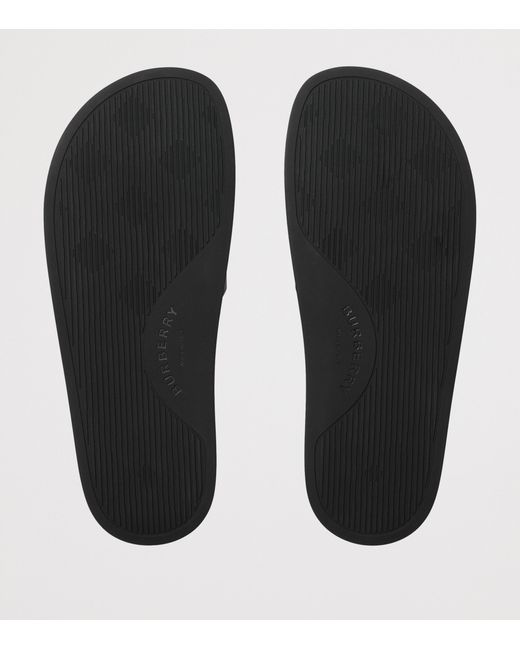 Burberry Brown Check Slides