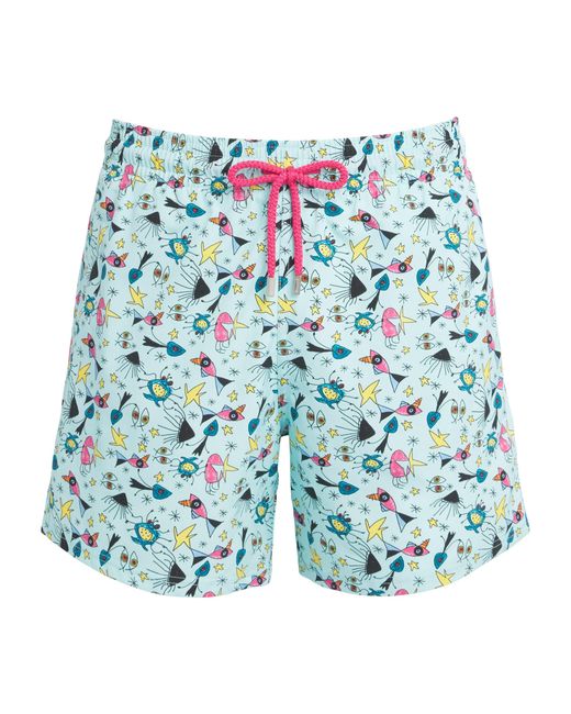 Vilebrequin Blue Printed Moorise Swim Shorts for men