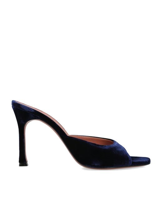 AMINA MUADDI Blue Velvet Alexa Mules 95