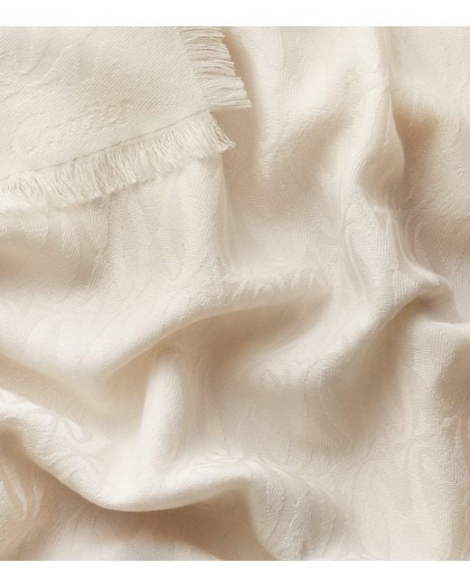 Cartier Natural Silk-Wool C De Shawl