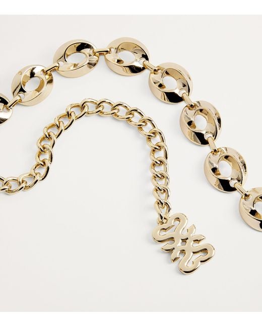 Sandro White Monogram Chain Belt