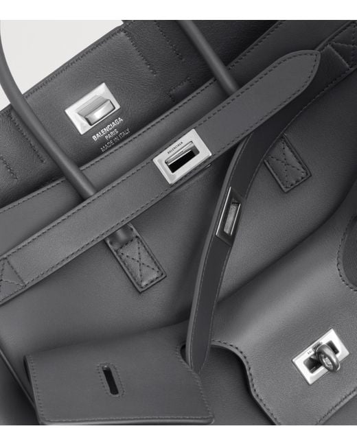 Balenciaga Black Small Leather Bel Air Carry All Tote Bag