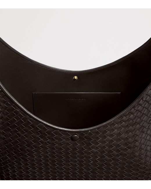 Bottega Veneta Black Small Ovetto Intrecciato 19 Leather Bag