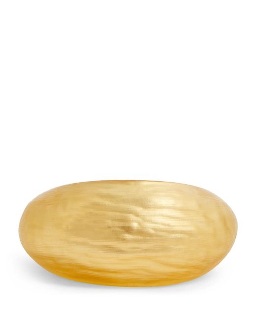Alexis Yellow Lucite Tapered Puffy Bangle