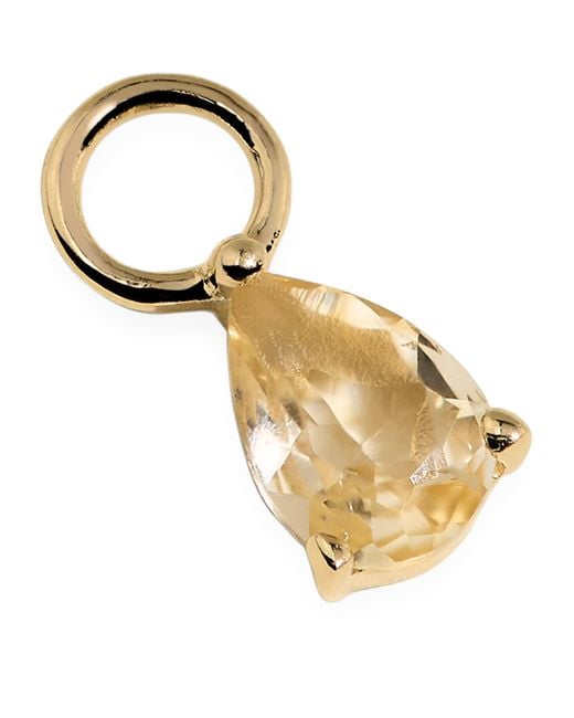 Astrid & Miyu Metallic And Citrine Birthstone Earring Charm