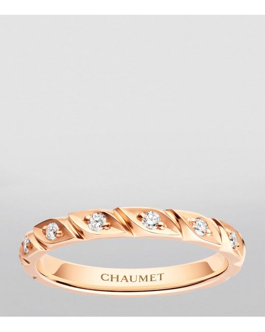 Chaumet Natural Rose And Diamond Torsade De Wedding Band