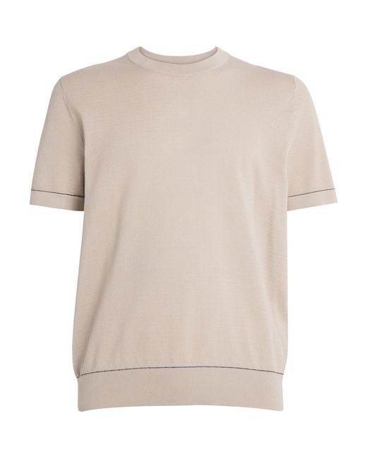 Brioni White Sea Island Cotton T-Shirt for men