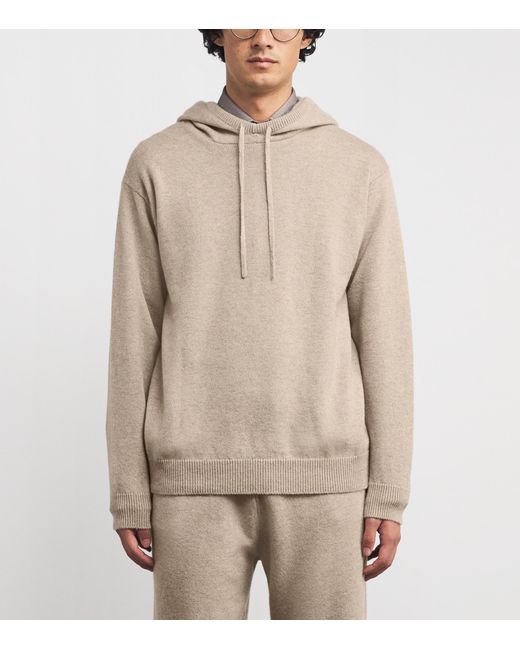 Harrods Natural Cashmere Hoodie for men