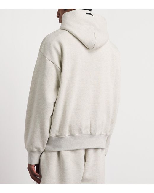 Fear Of God White Classic Logo Hoodie for men
