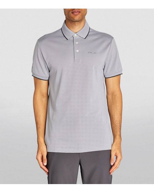 RLX Ralph Lauren Gray Logo Short-sleeve Polo Shirt for men