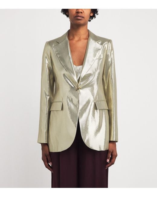 Sa Su Phi Metallic Silk-Blend Andrea Jacket