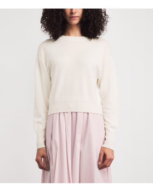 LeKasha White Organic Cashmere Sweater