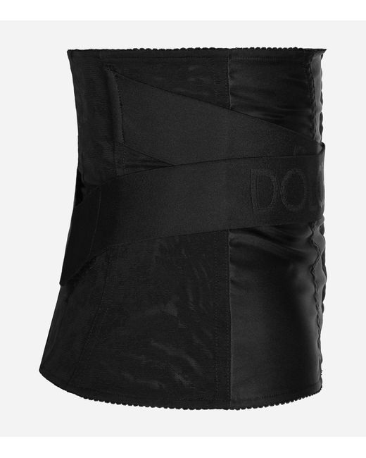 Dolce & Gabbana Black Corset Belt