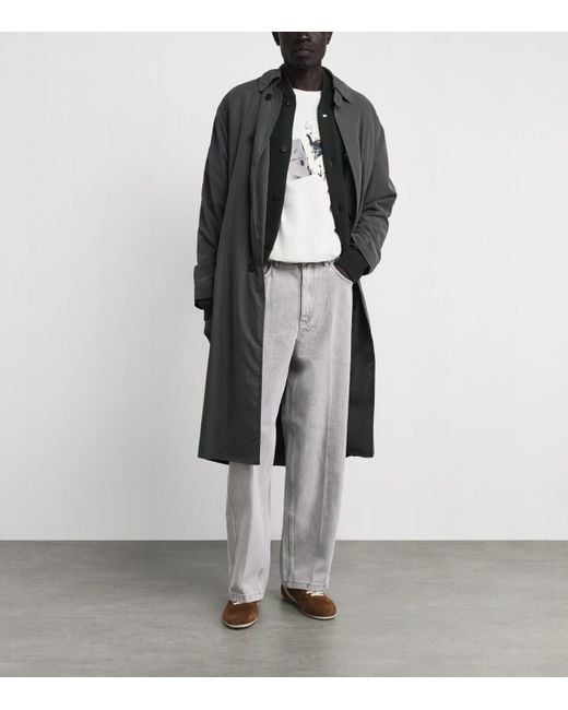 Emporio Armani Gray Baggy Twist Jeans for men