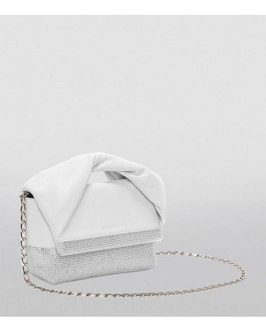 J.W. Anderson White Mini Leather Twister Top-handle Bag