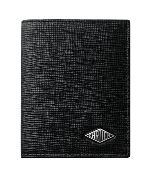 Cartier Black Grained Leather Losange Card Holder for men