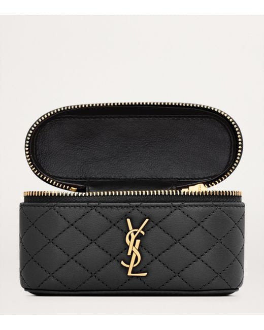 Saint Laurent Metallic Micro Gaby Top-Handle Bag