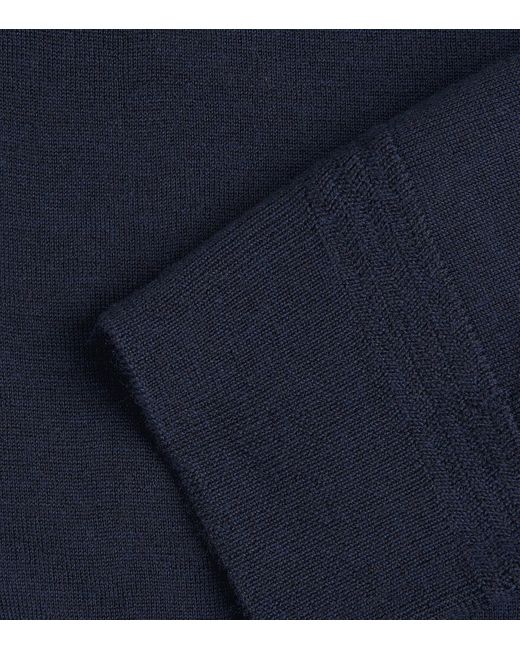 Barena Blue Wool Rollneck Sweatshirt for men