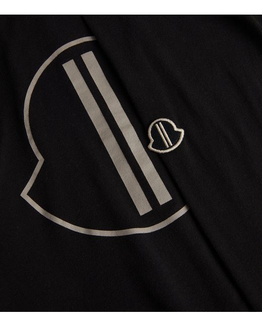 Rick Owens Black X Moncler Cotton Ss Level T-shirt for men