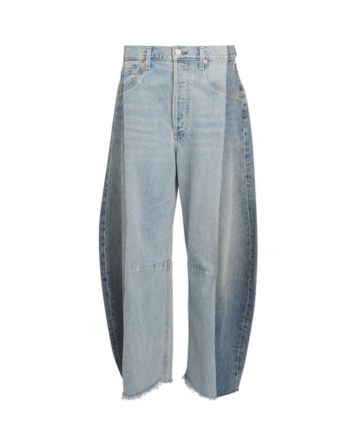 Citizens of Humanity Blue Pieced High-Rise Horseshoe Jeans